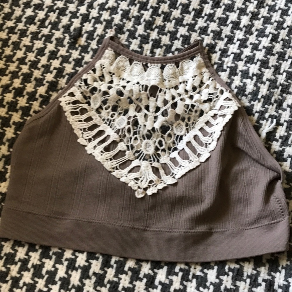 A brown bra top